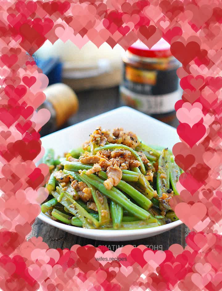Tasty vegetables - black pepper green beans