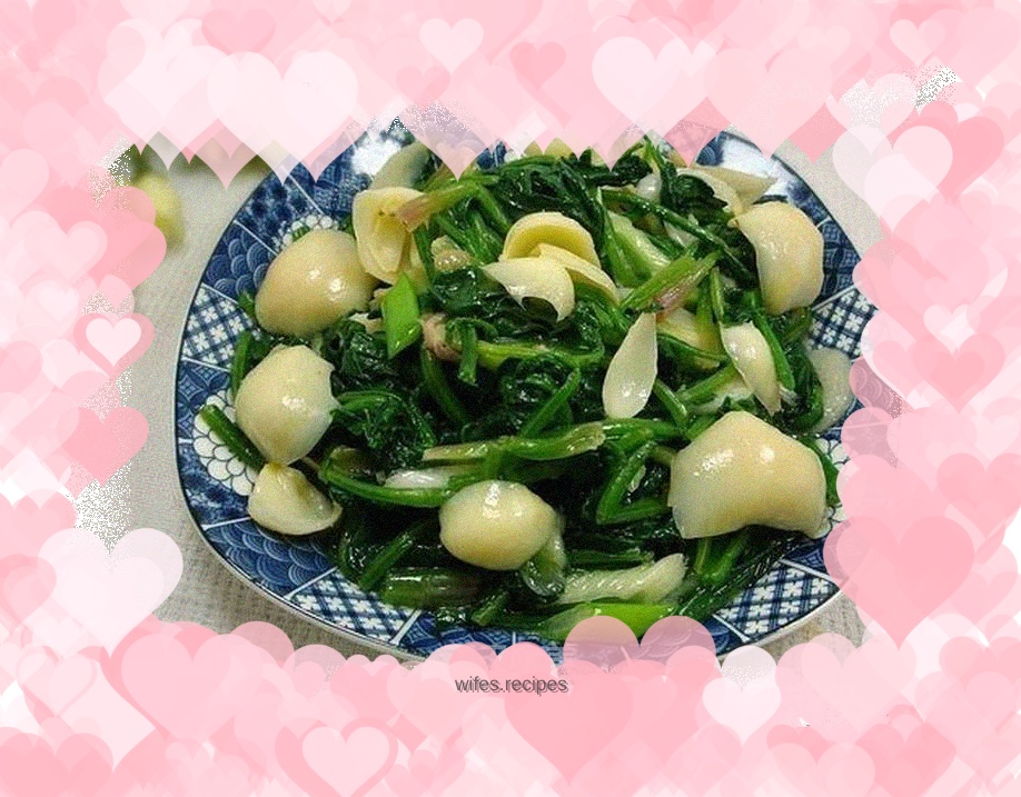 Home-cooked side dishes - roasted spinach and lily