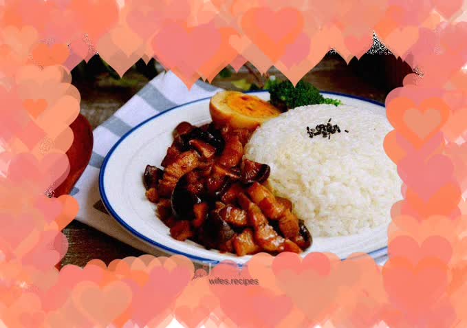 Mushroom braised pork rice