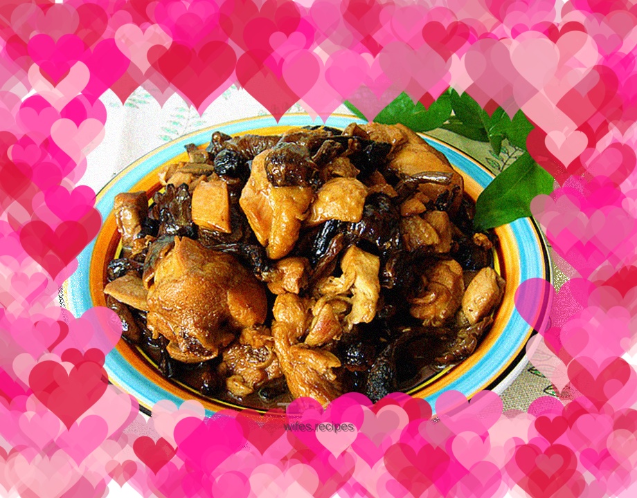 Braised Chicken Legs with Hazel Mushrooms