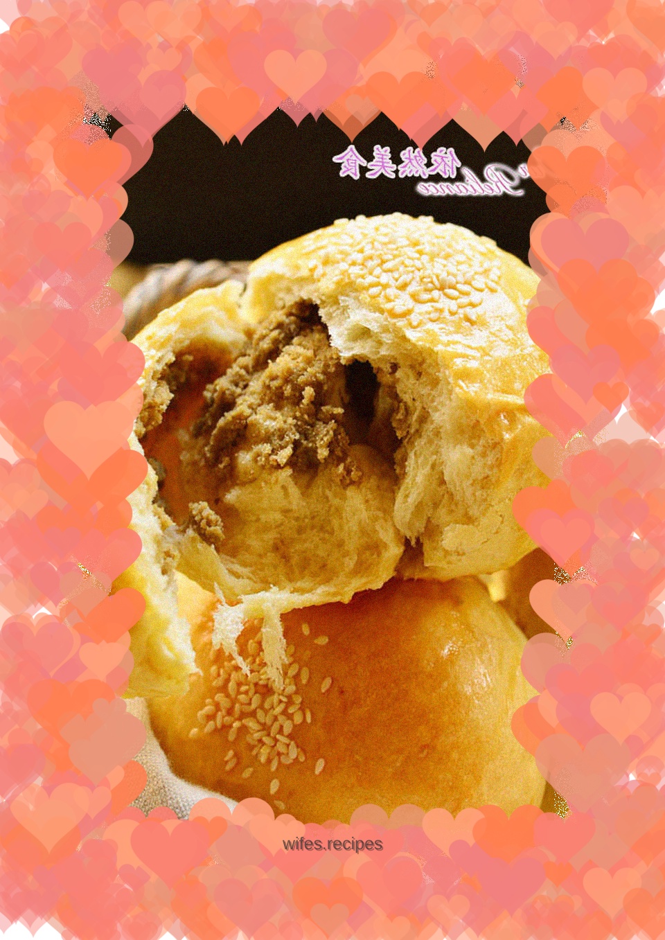 Bread with beans--mung bean paste bread