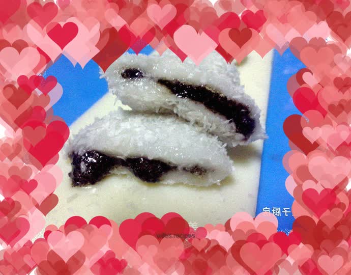 Dried glutinous rice balls~~~~Coconut black sesame seeds and sweets