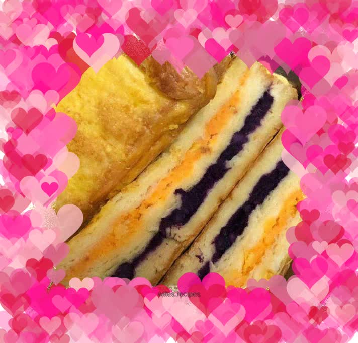 Colorful Potato Heart Toast