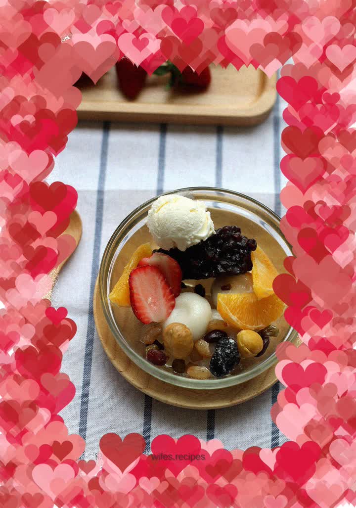 Delicious Japanese dessert - honey bean agar