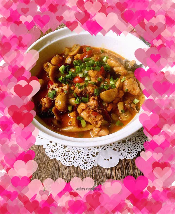 Grilled Chicken Legs with Oyster Mushrooms