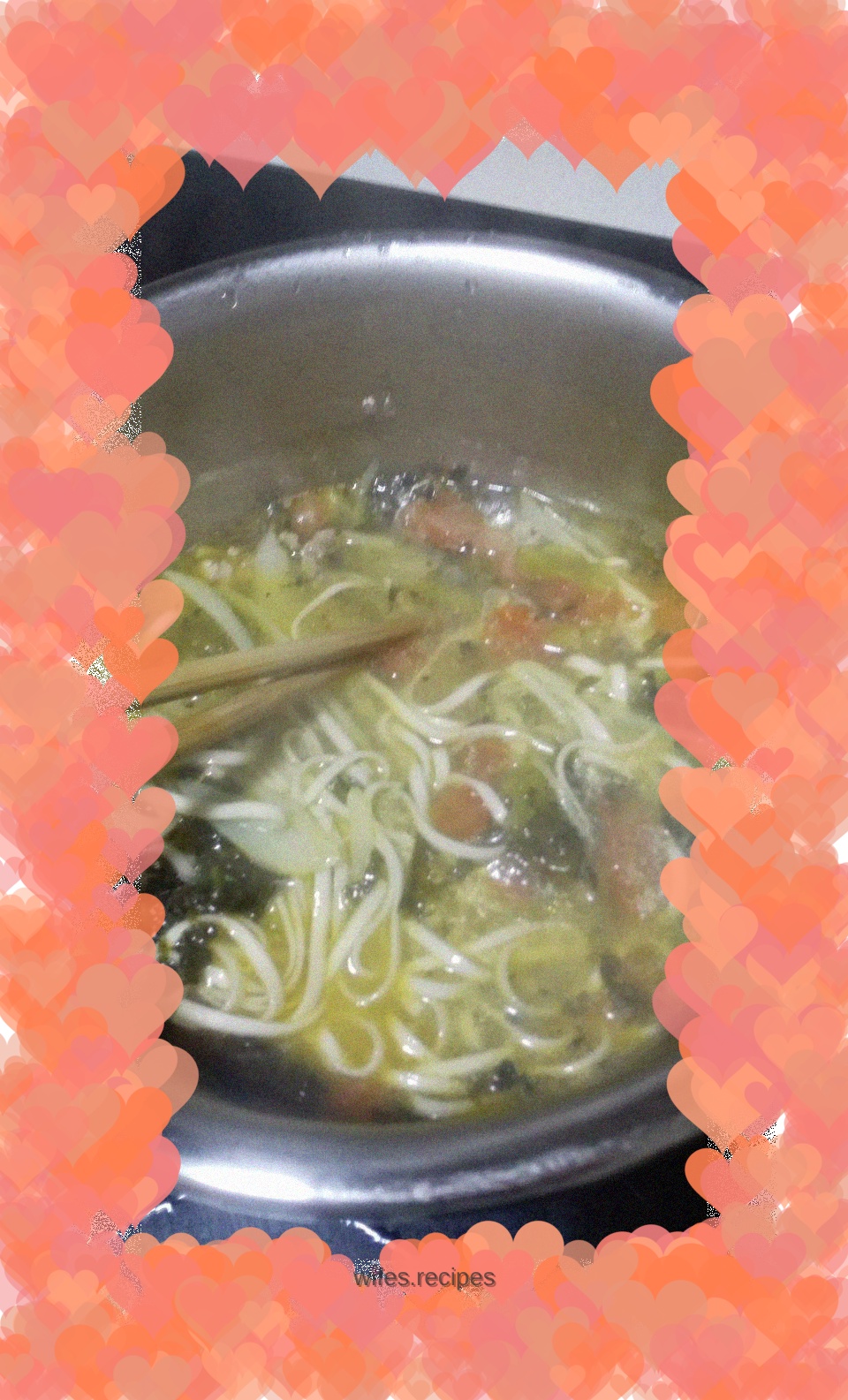 Pickled vegetables and potato noodles