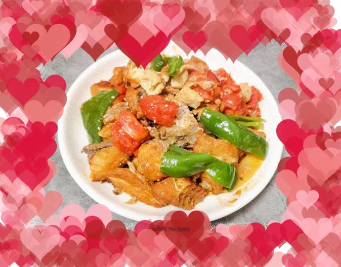 Braised grass carp with tofu in green pepper oil