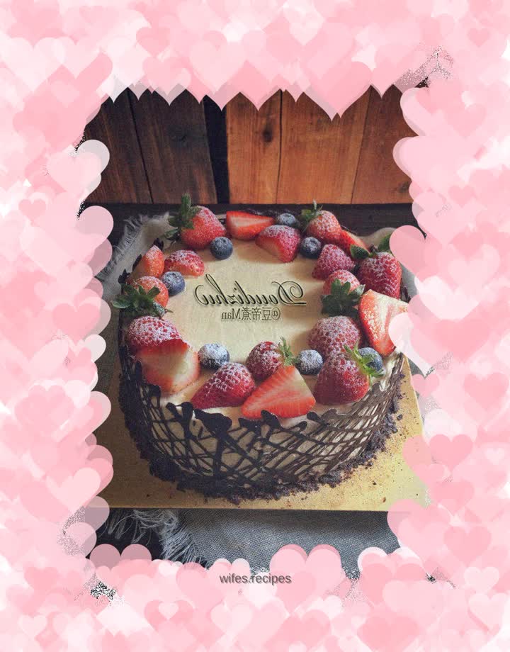 Strawberry Chocolate Fence Cake