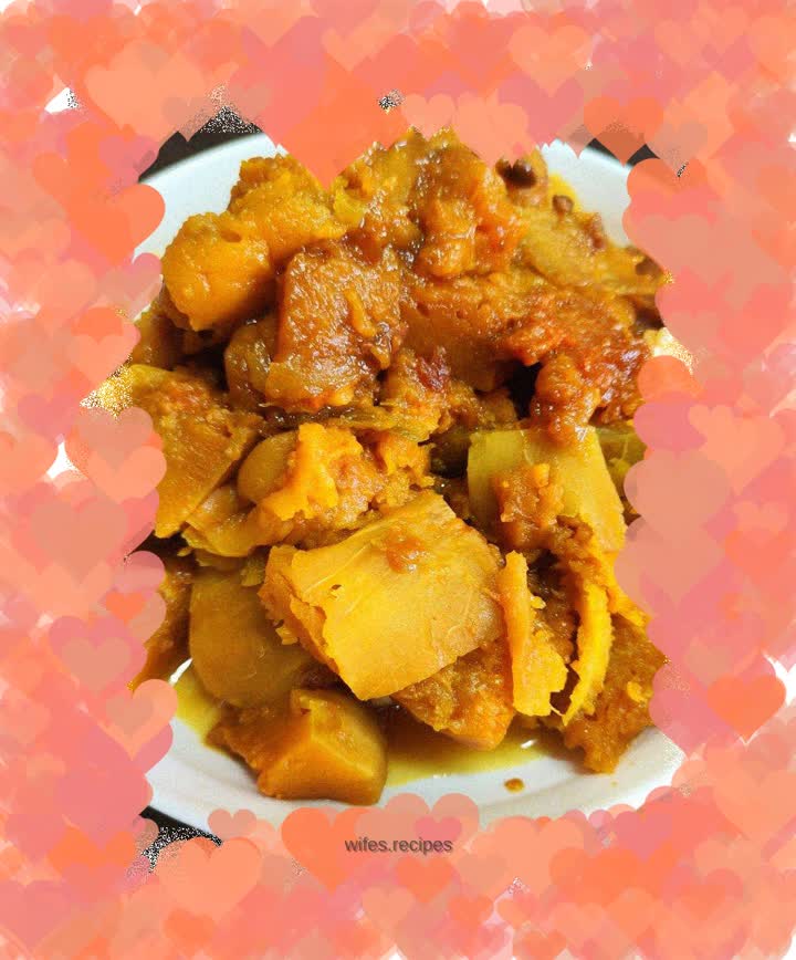 Braised pumpkin with soy sauce