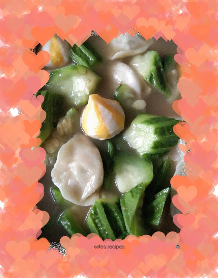 Boiled loofah dumplings