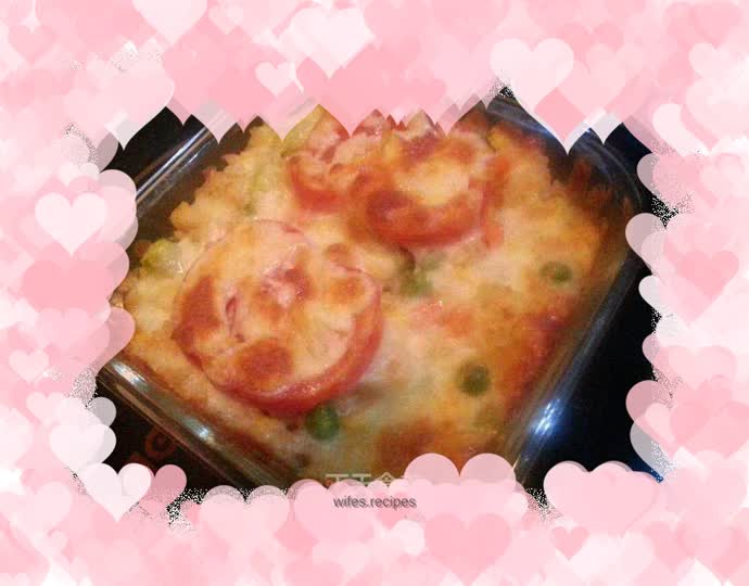 Tomato and Cheese Baked Rice