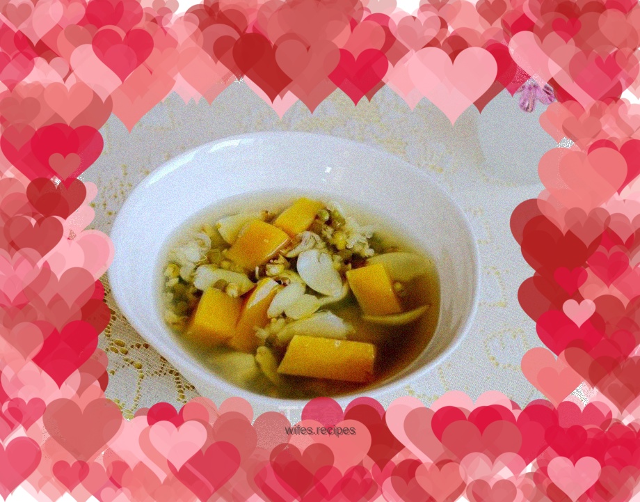 Pumpkin Lily Mung Bean Soup