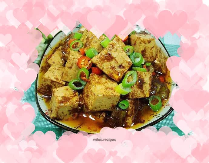 Fried tofu with shrimp paste