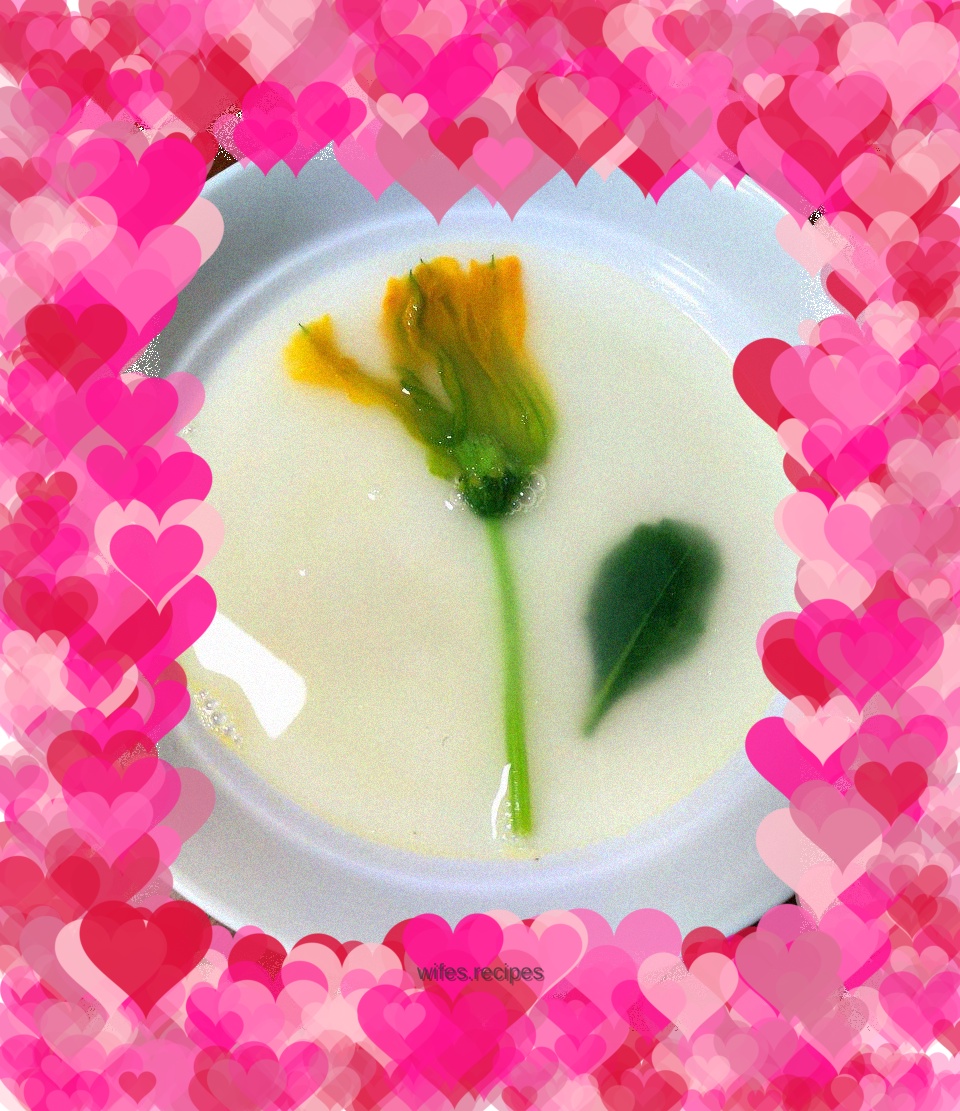 Squash flowers for soup