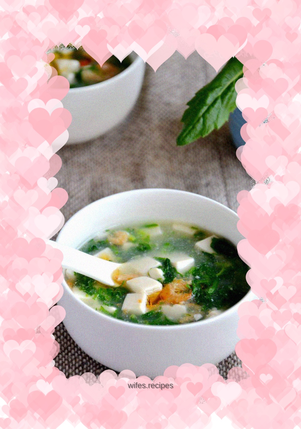 Shepherd's Purse and Shrimp Tofu Soup