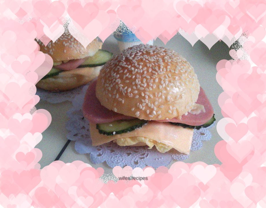 Ham cheeseburger
