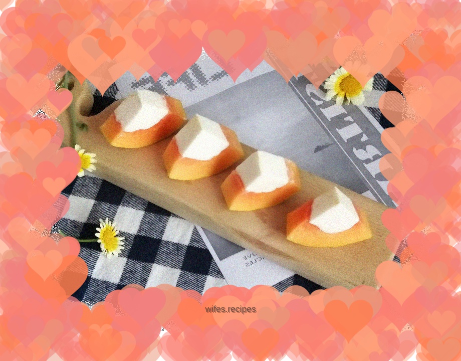 White jelly version of papaya custard