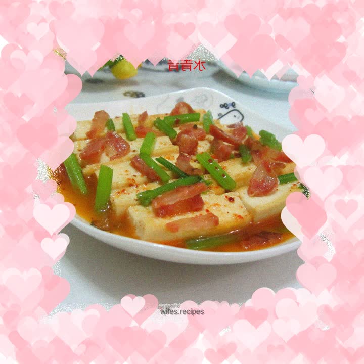 Sausage, celery and soft tofu