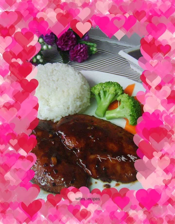 Black Pepper Chicken Chop Rice