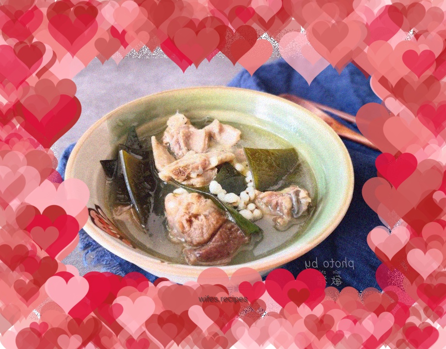 Braised duck with barley and kelp