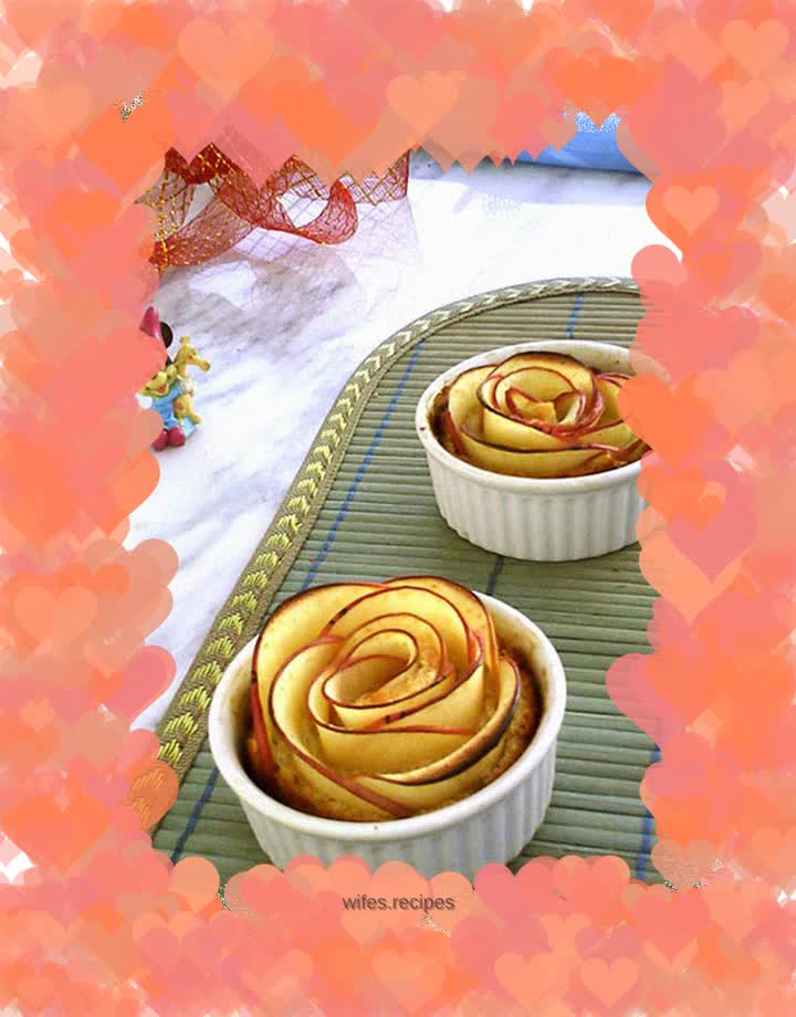 Apple rose toast tart