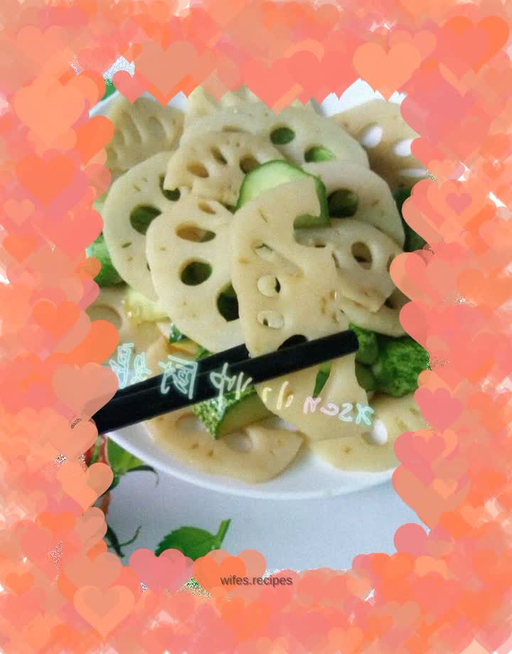 Refreshing lotus root slices ~ cucumber cold lotus root slices