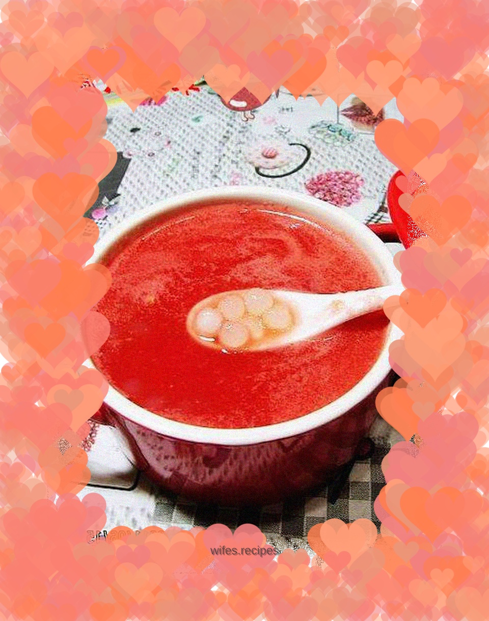 Watermelon and Sago Drink