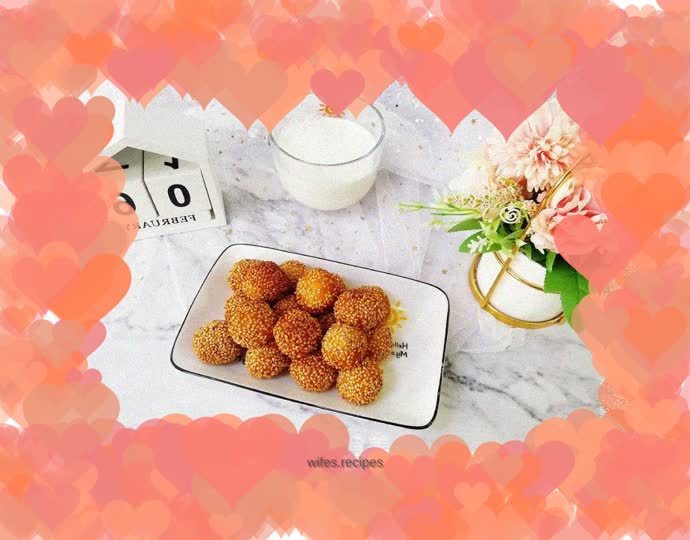 Pumpkin sesame glutinous rice balls