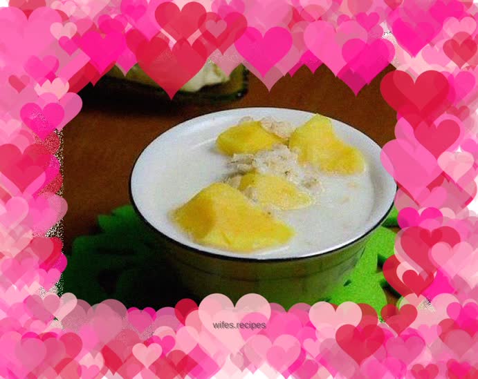 Sweet potato, milk and wheat germ porridge