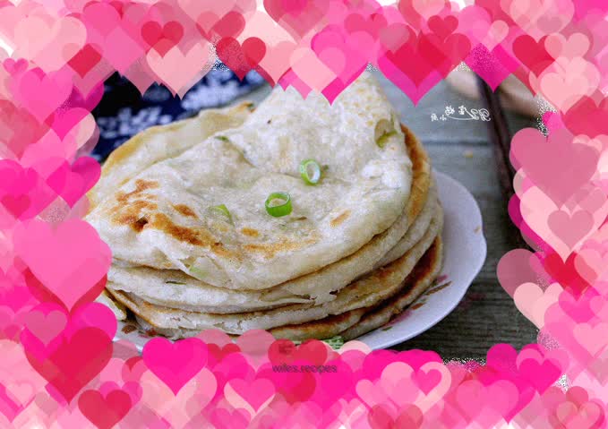 Homemade scallion pancake