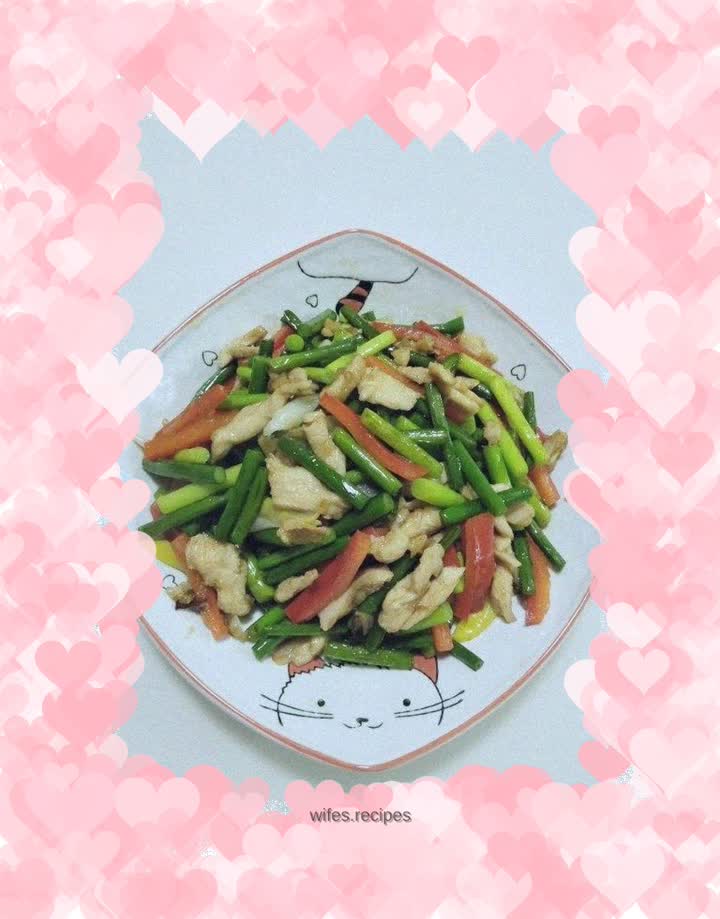 Stir-fried pork with garlic