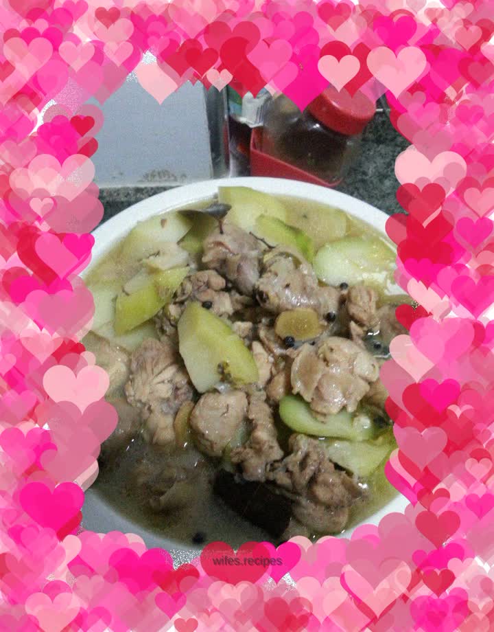 Chicken nuggets stewed with potatoes