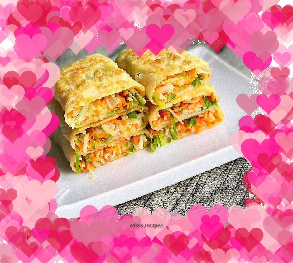 Shredded potato burrito