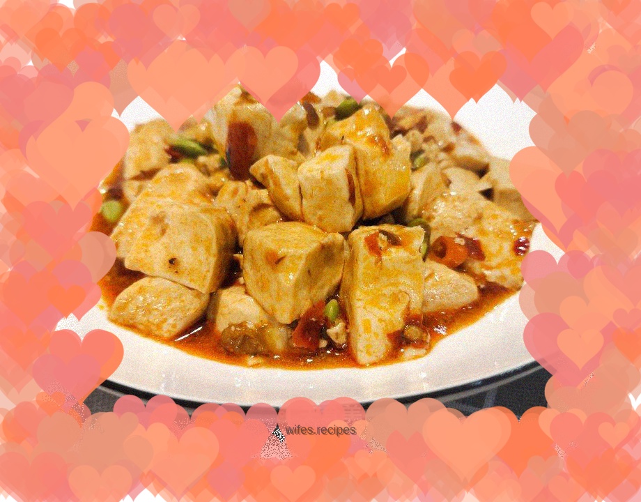 Mapo tofu and roasted edamame