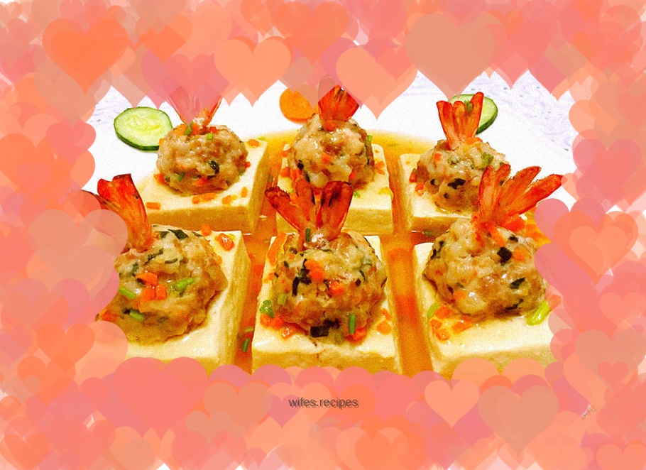 Pearl Shrimp Balls and Tofu Treasure Box