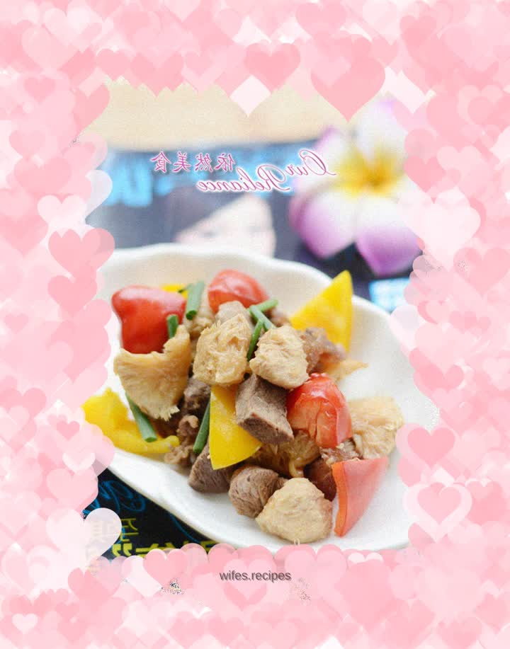 【Fried Beef Brisket with Hericium Mushroom】