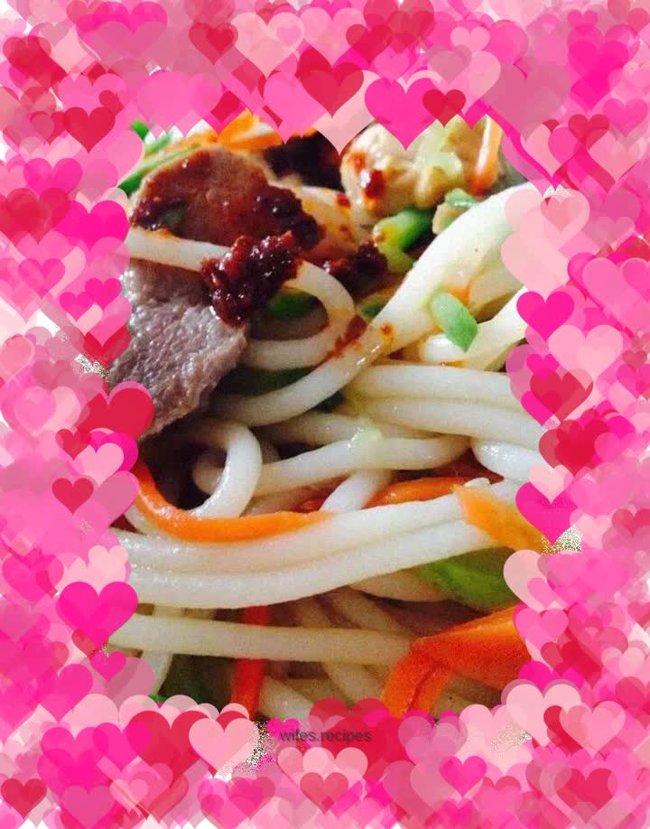 Leg meat cold rice noodles