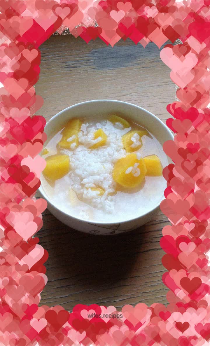 Rice and sweet potato porridge