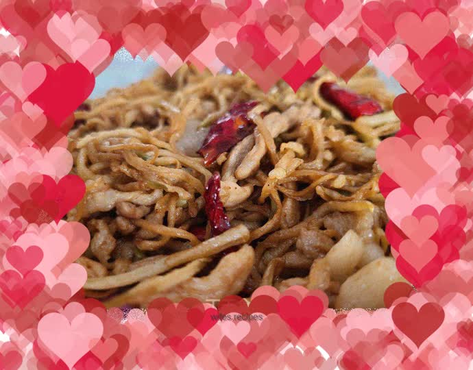Stir-fried shredded pork with dried radish