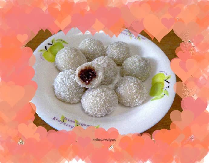 Red bean glutinous rice cake