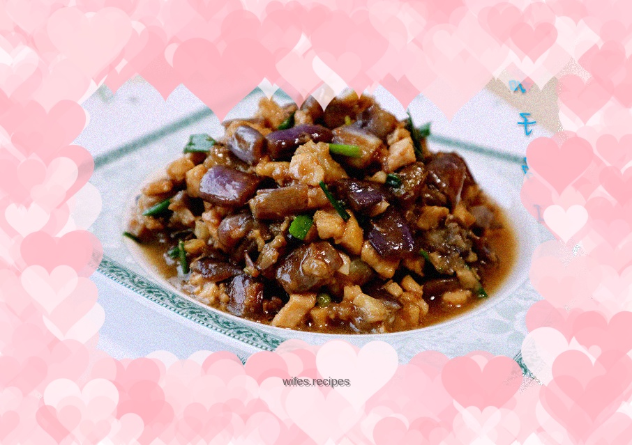 Stir-fried diced chicken with eggplant