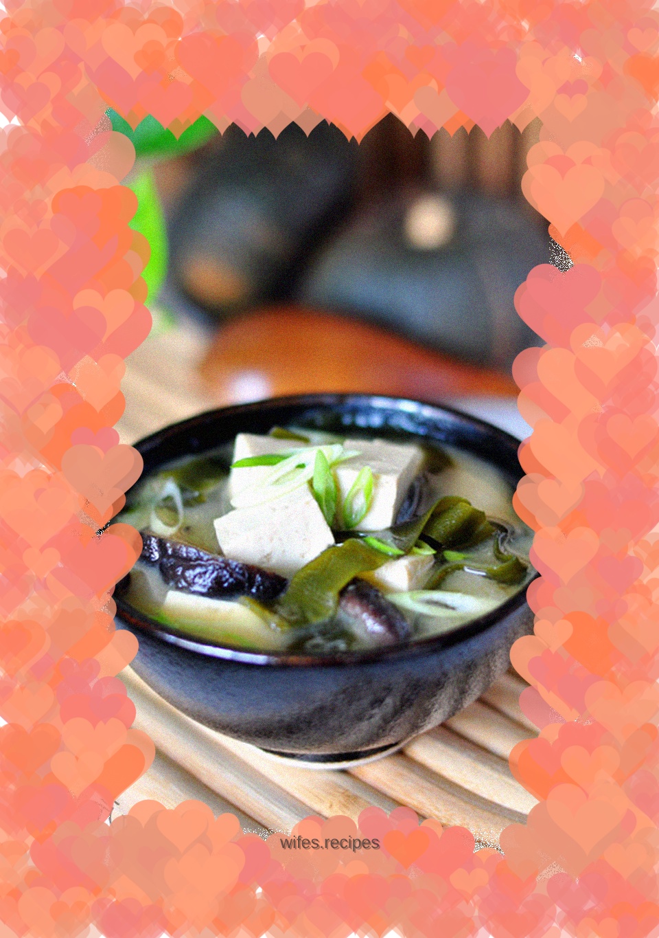 Mushroom and kelp miso soup