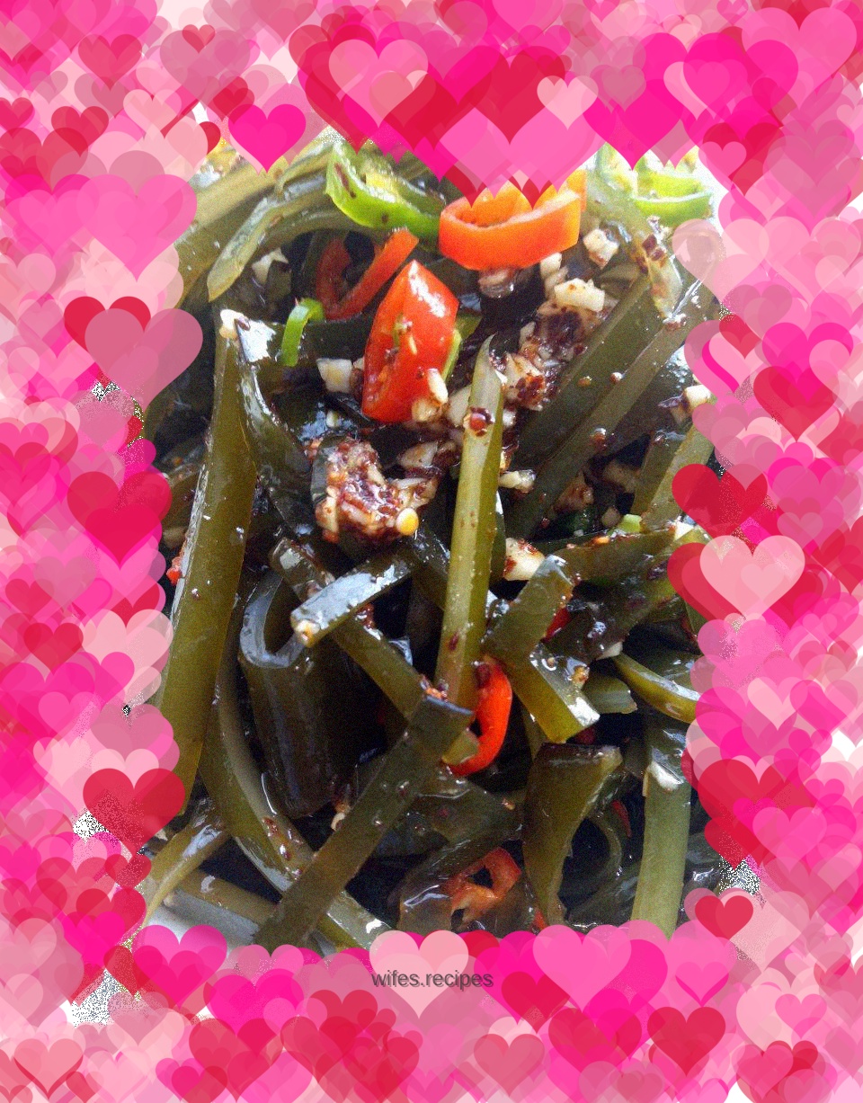Cold seaweed shreds