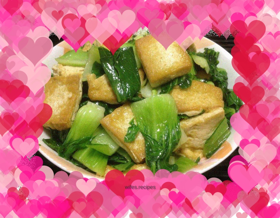 Green vegetables and tofu