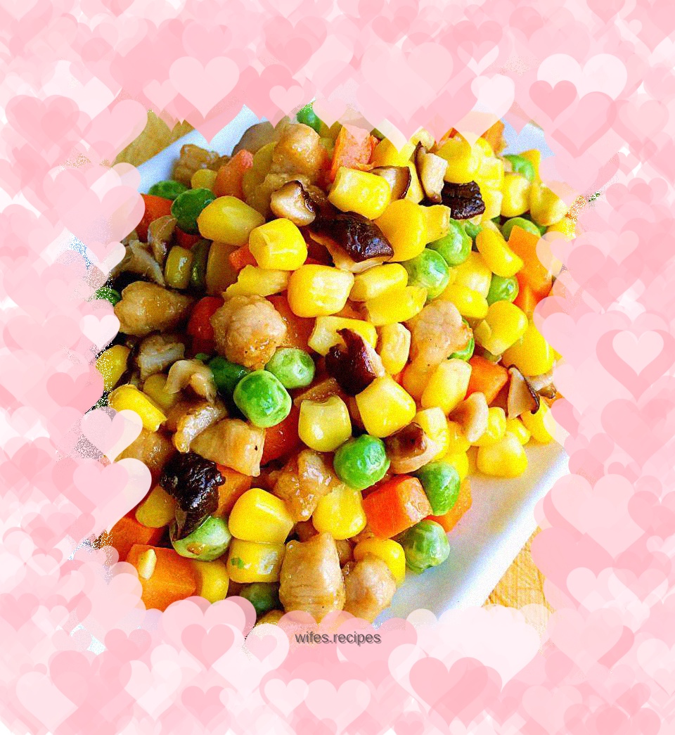 Colorful corn kernels