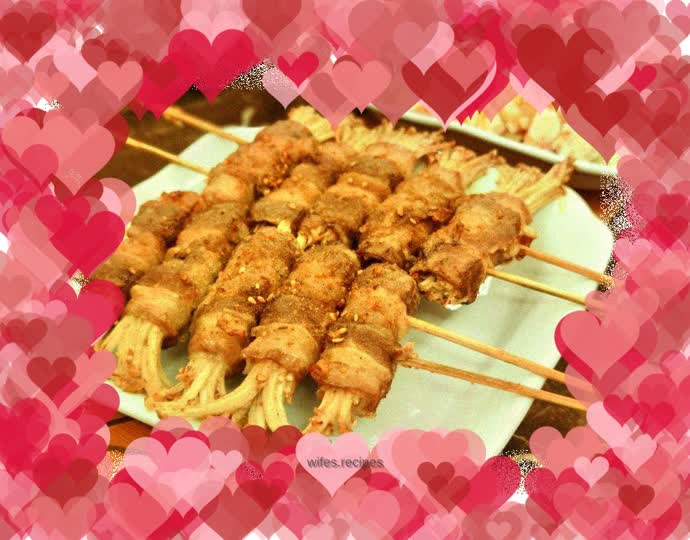 Grilled Beef Beef Enoki Mushrooms