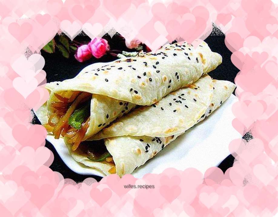 Shredded potato burrito