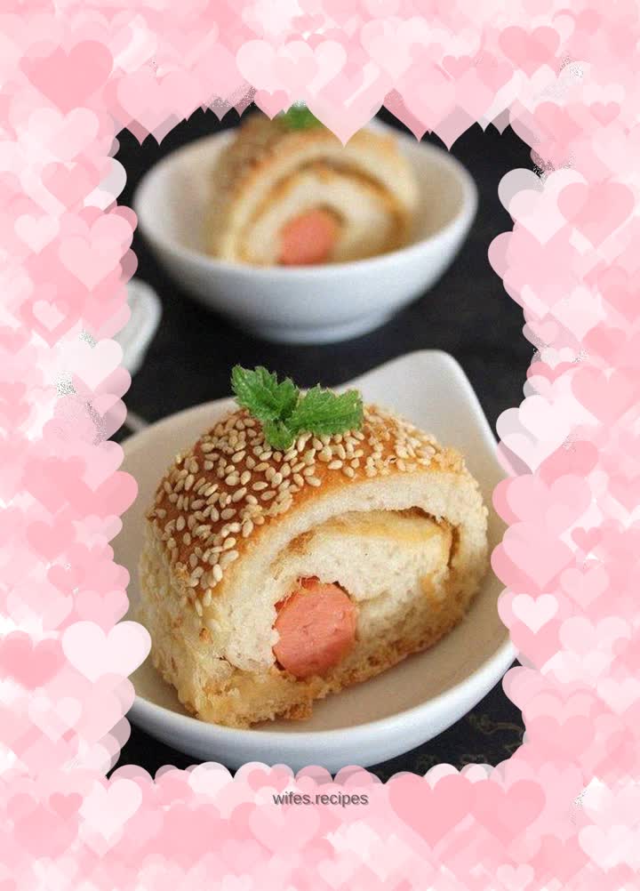 Sausage and meat floss rolls