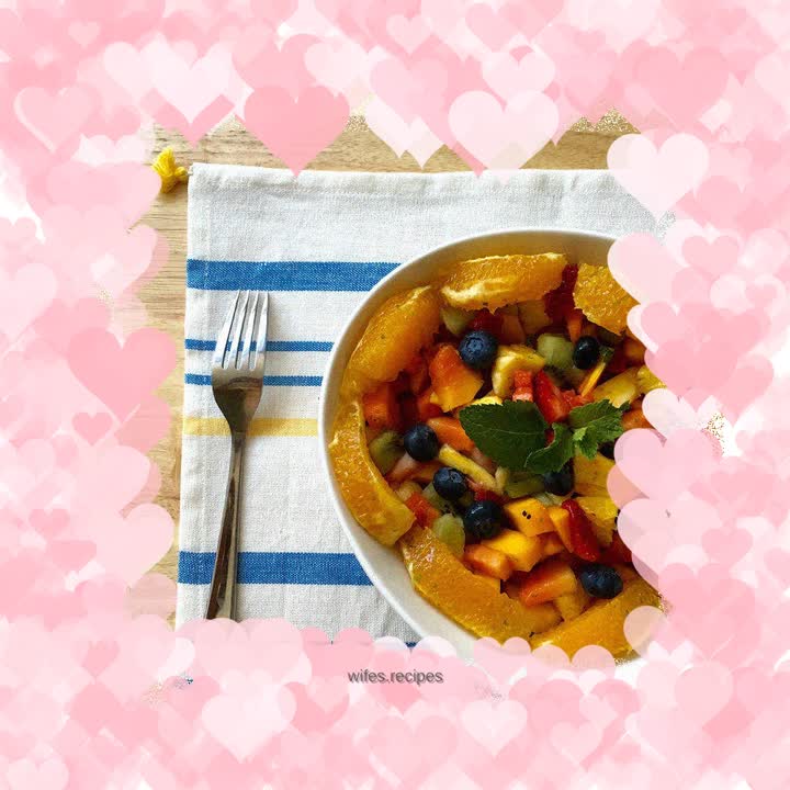 Fruit Salad with Vanilla Syrup