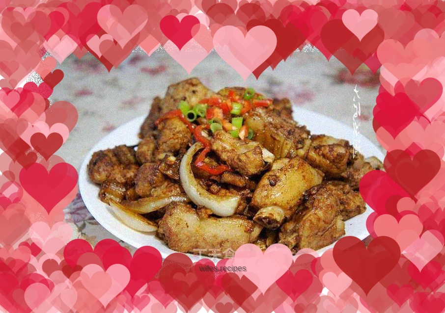Dry pot spareribs and potato slices